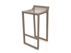 High stool with a low back (Bronze)
