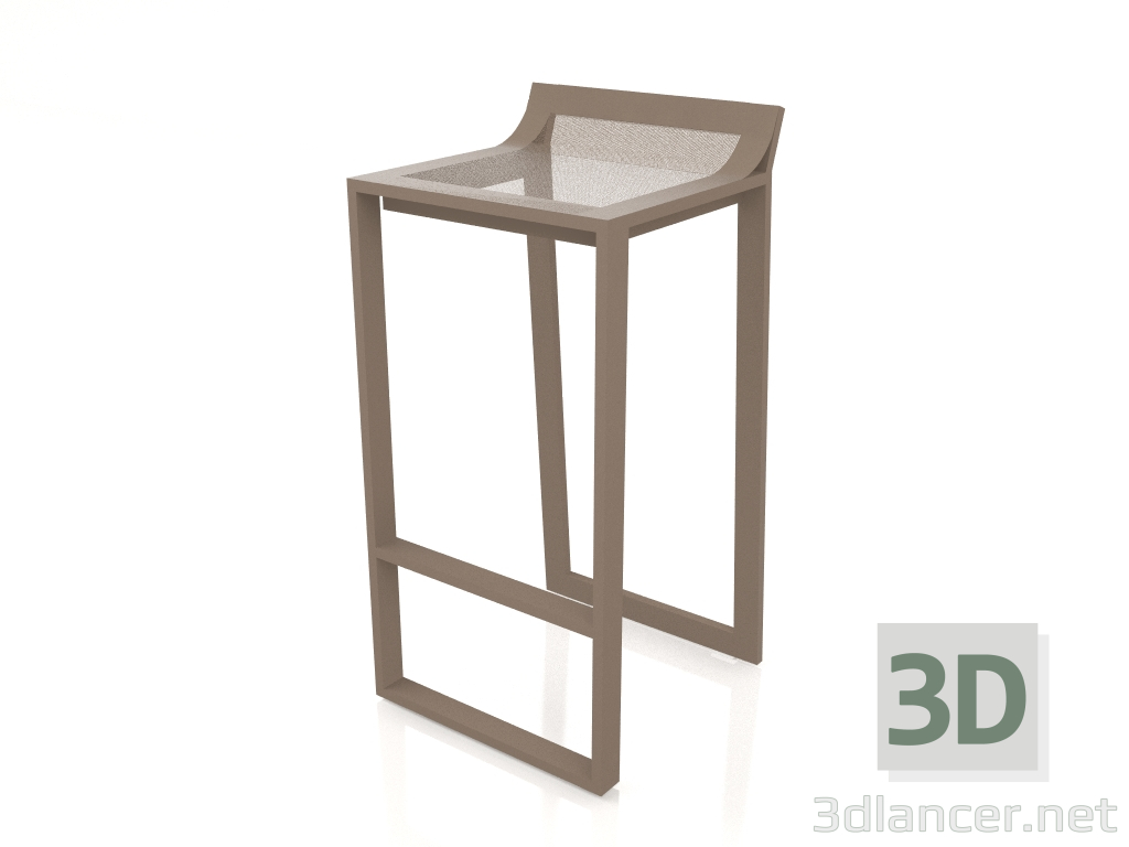 3d model High stool with a low back (Bronze) - preview