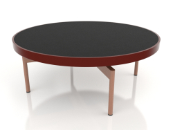 गोल कॉफ़ी टेबल Ø90x36 (वाइन रेड, डेकटन डोमूस)