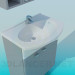 3D Modell Waschbecken mit Schrank - Vorschau