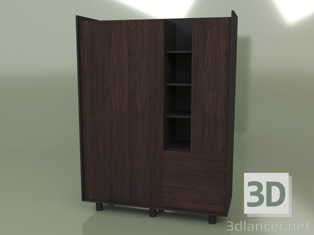 3D Modell Max Kleiderschrank mit Schubladen (30133) - Vorschau