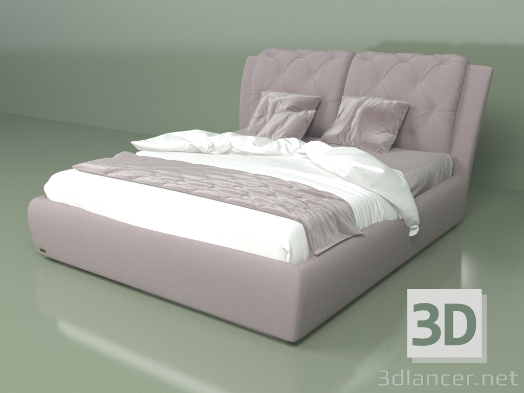 3D modeli Çift kişilik yatak Tunus 1,6 m - önizleme