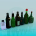 3d модель Бутылки со спиртным – превью