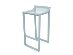 High stool with a low back (Blue gray)
