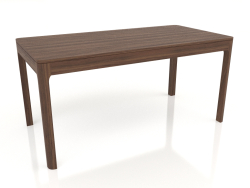 Mesa de comedor, acabado chapado en nogal (160x80x76,4 cm)