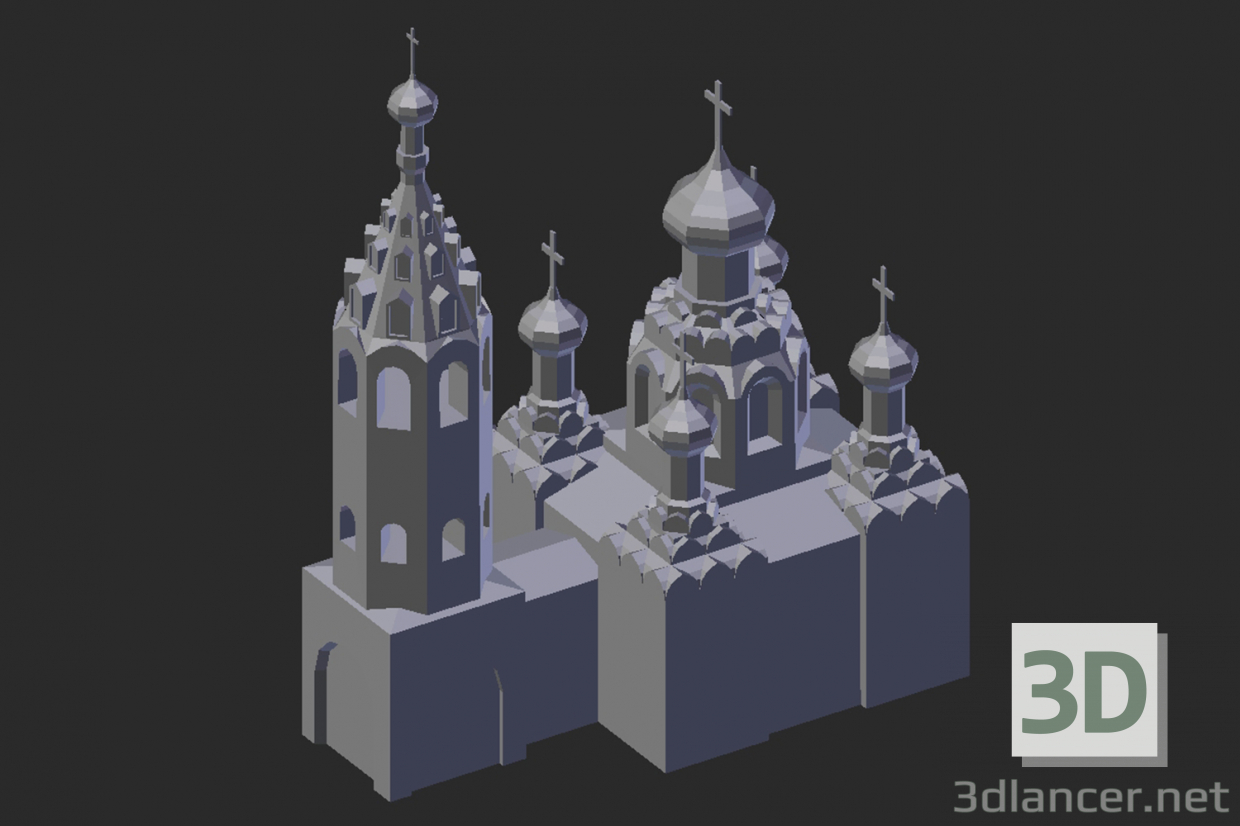 3d модель Черкізово. Покровський храм – превью
