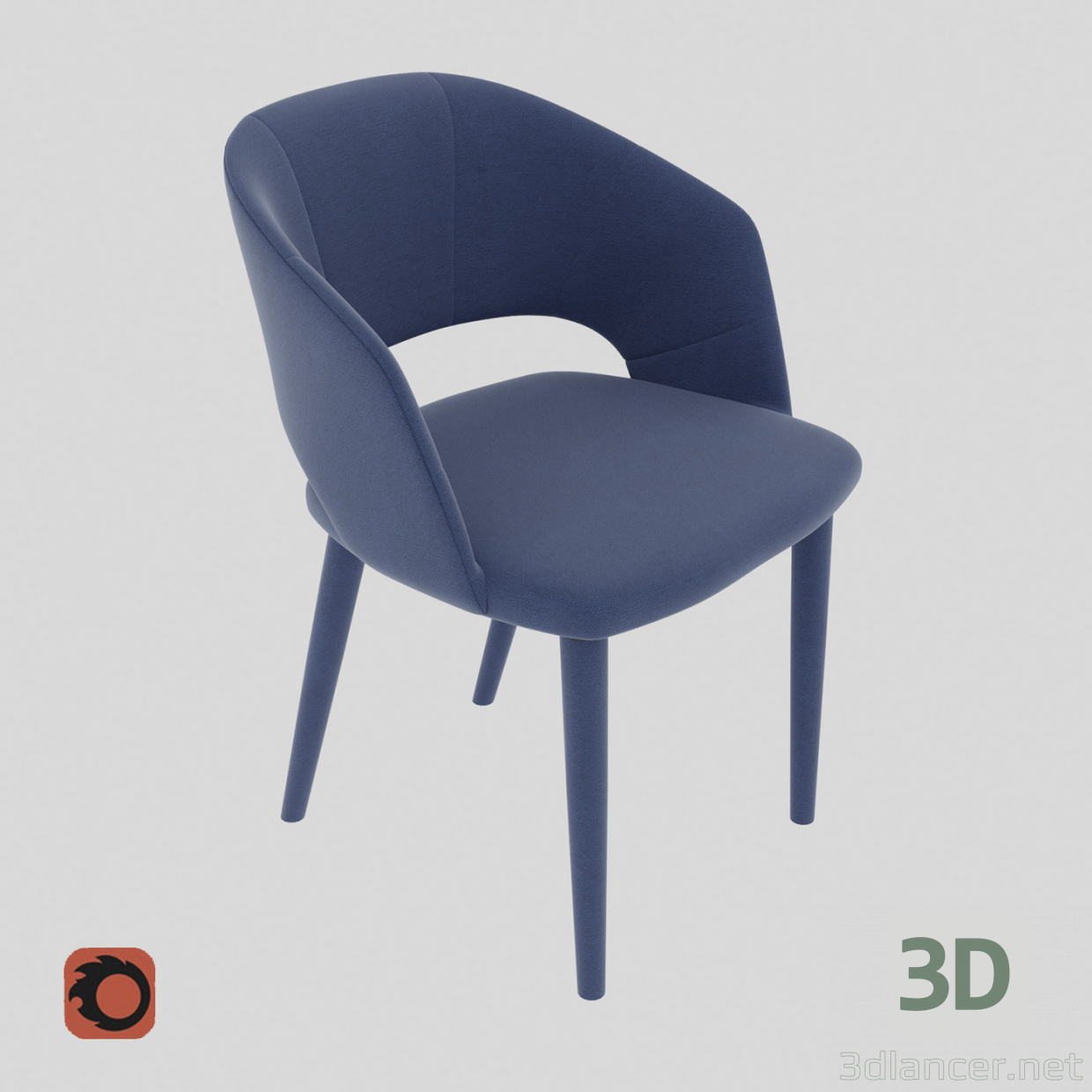 modello 3D Sedia Andorra - anteprima