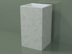 Freestanding washbasin (03R126303, Carrara M01, L 48, P 48, H 85 cm)