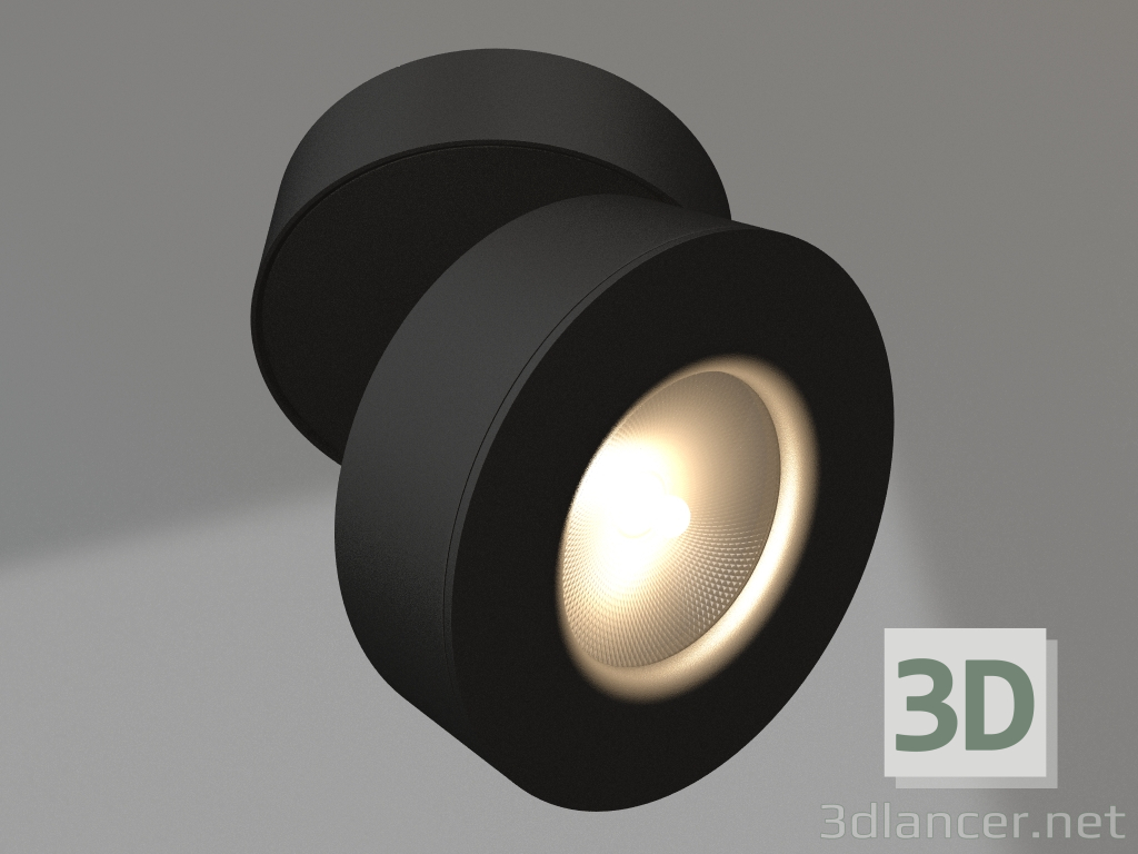 modello 3D Lampada SP-MONA-SURFACE-R100-12W Warm3000 (BK, 24 gradi) - anteprima