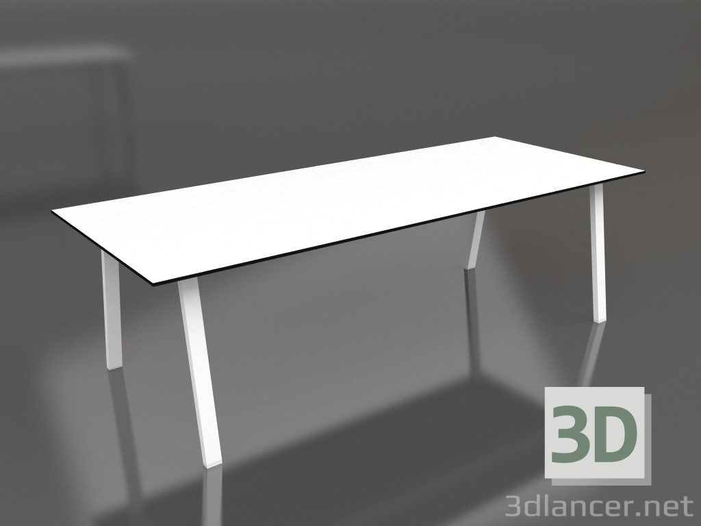 modello 3D Tavolo da pranzo 250 (Bianco, Fenolico) - anteprima