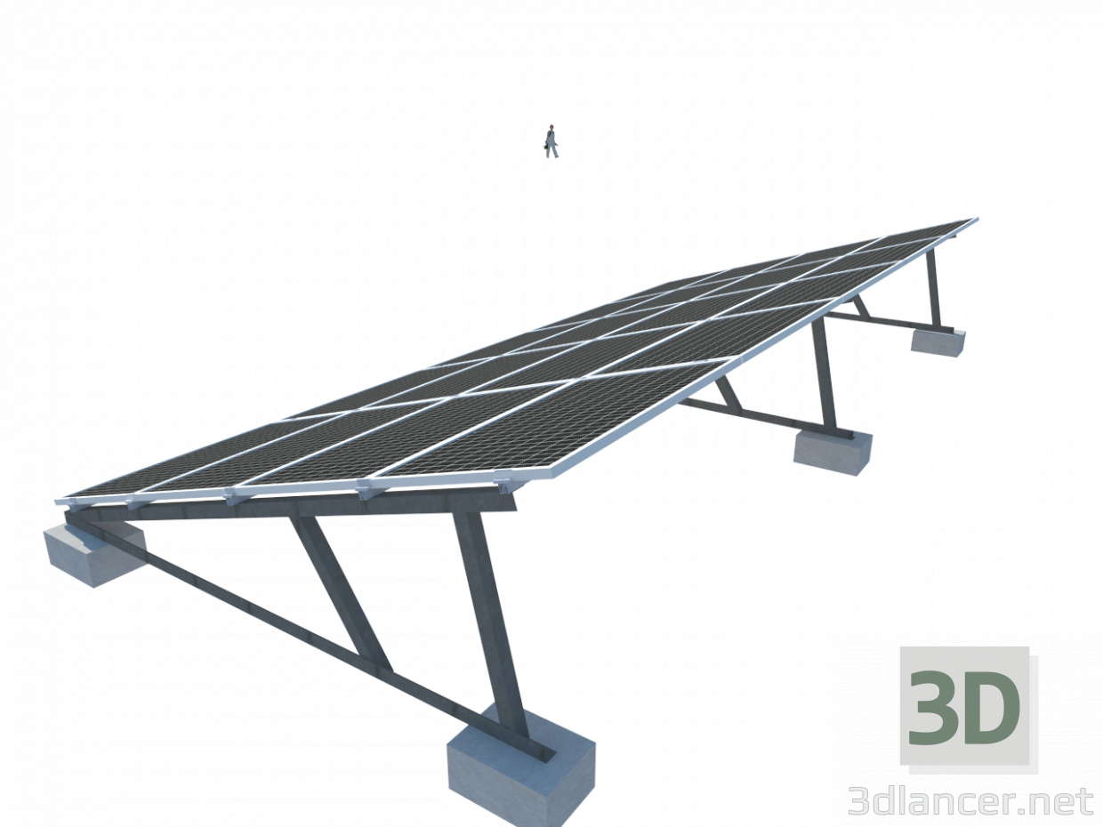 3d model Panel Solar - vista previa