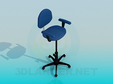 modello 3D Sedia con posti a sedere altezza regolabile - anteprima