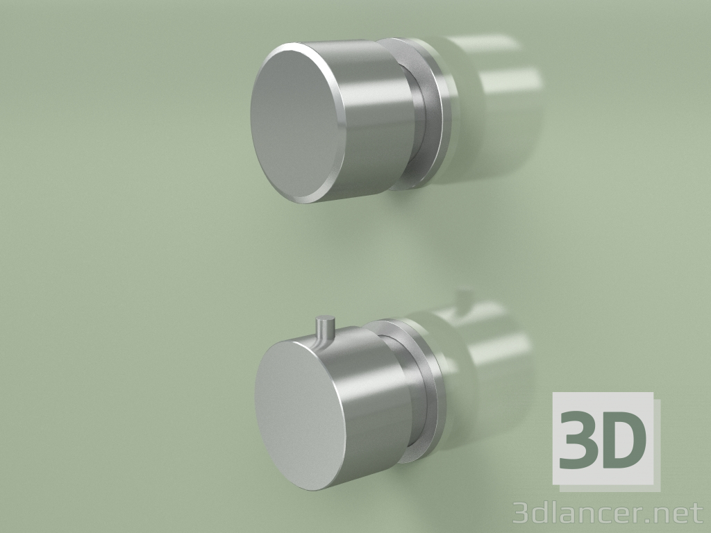 3d model Thermostatic mixer set with shut-off valves (16 48 0, AS) - preview