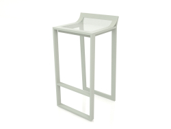 High stool with a low back (Cement gray)