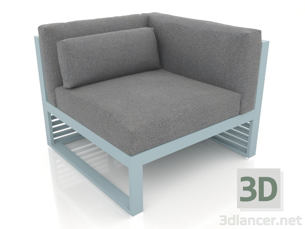 3d model Modular sofa, section 6 right (Blue gray) - preview