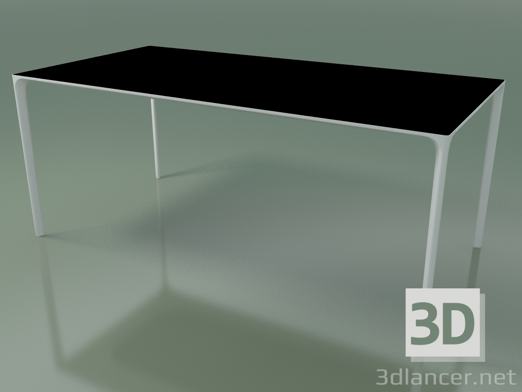 modello 3D Tavolo rettangolare 0803 (H 74 - 90x180 cm, laminato Fenix F02, V12) - anteprima