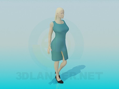 3d model Mujer rubia en 3d - vista previa