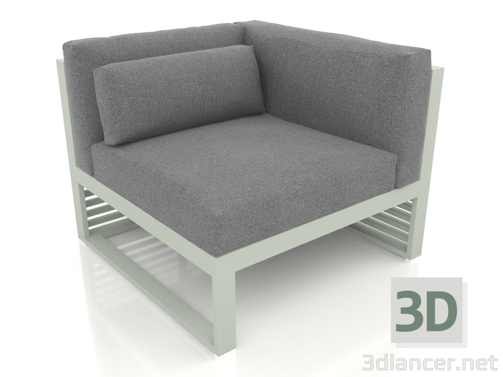 3D modeli Modüler kanepe, bölüm 6 sağ (Çimento grisi) - önizleme