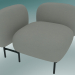 modello 3D Sistema di sedili componibili Isole (NN1, sedile con schienale basso, bracciolo destro) - anteprima