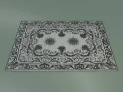 Carpet Baroque (S34, White-Silver)