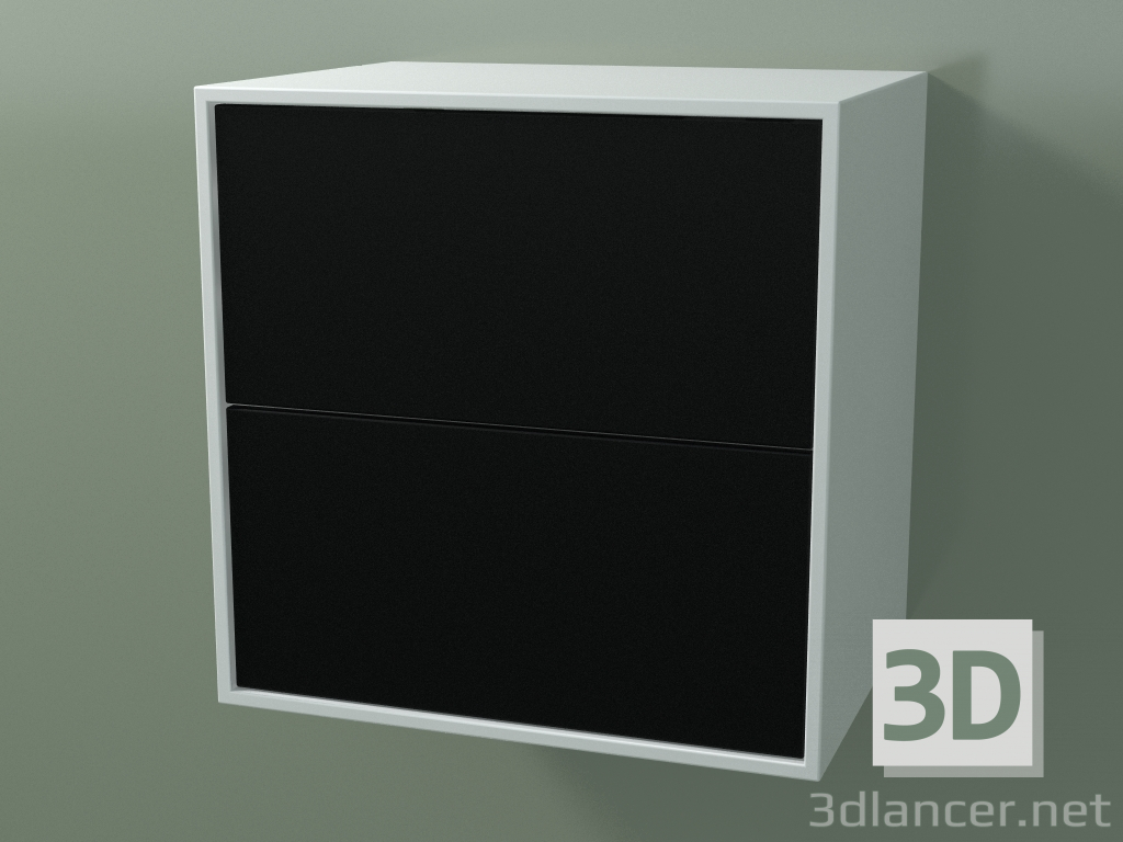 3d model Caja doble (8AUACA01, Glacier White C01, HPL P06, L 48, P 36, H 48 cm) - vista previa