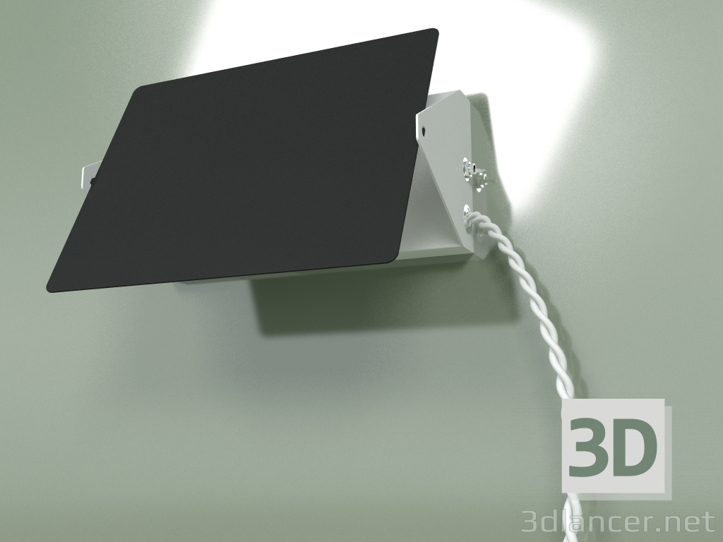 3d model Aplique de pared Pivotante (negro) - vista previa