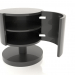 3d model Night table with open door TM 08 (D=450x500, black plastic color) - preview