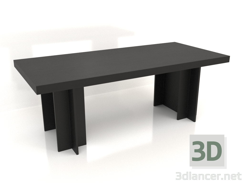 modello 3D Tavolo da pranzo DT 14 (2200x1000x796, legno nero) - anteprima
