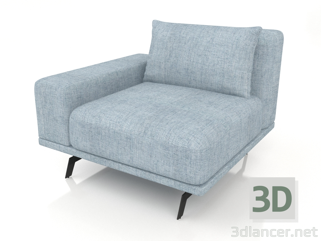 3d model Galaxy 4 sofa module - preview