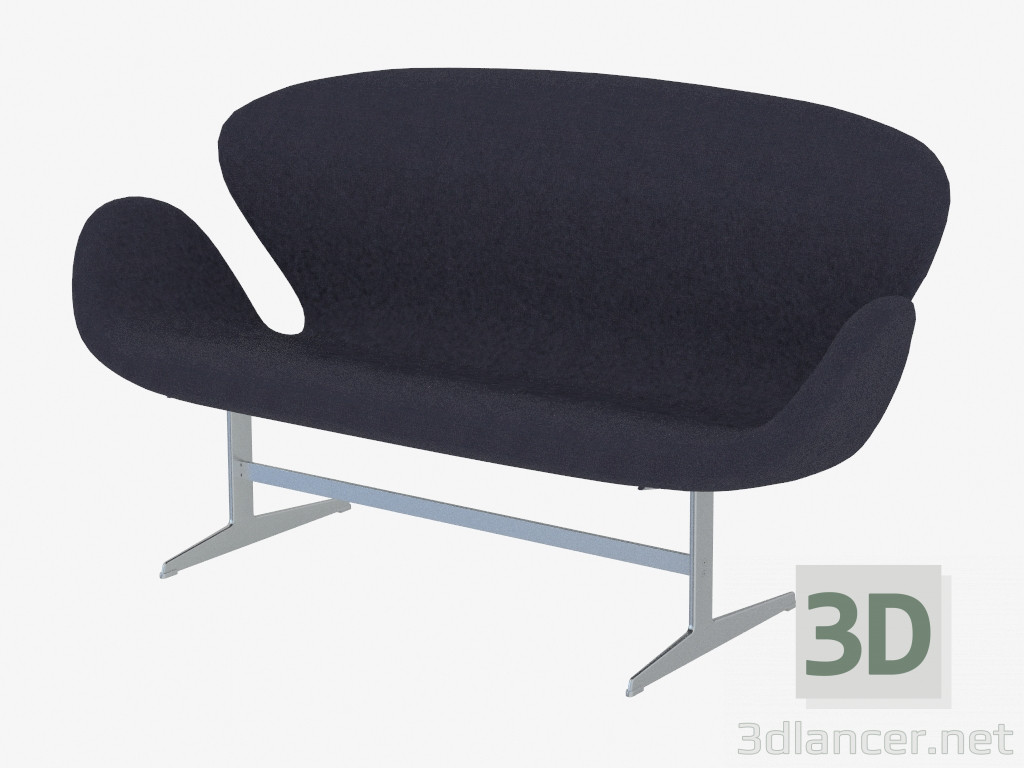 modèle 3D Double Sofa Swan - preview