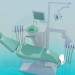 3D Modell Zahnarztstuhl - Vorschau