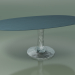 modello 3D Tavolo da pranzo ovale (138, Laccato Air Force Blue) - anteprima