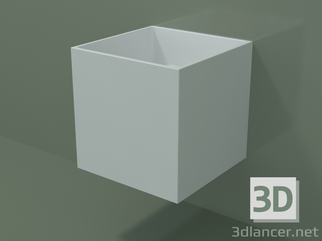 modello 3D Lavabo sospeso (02UN12101, Glacier White C01, L 36, P 36, H 36 cm) - anteprima