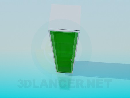 3D Modell Schmaler Schrank mit Glastür - Vorschau