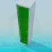 3d model Narrow cabinet with glass door - preview