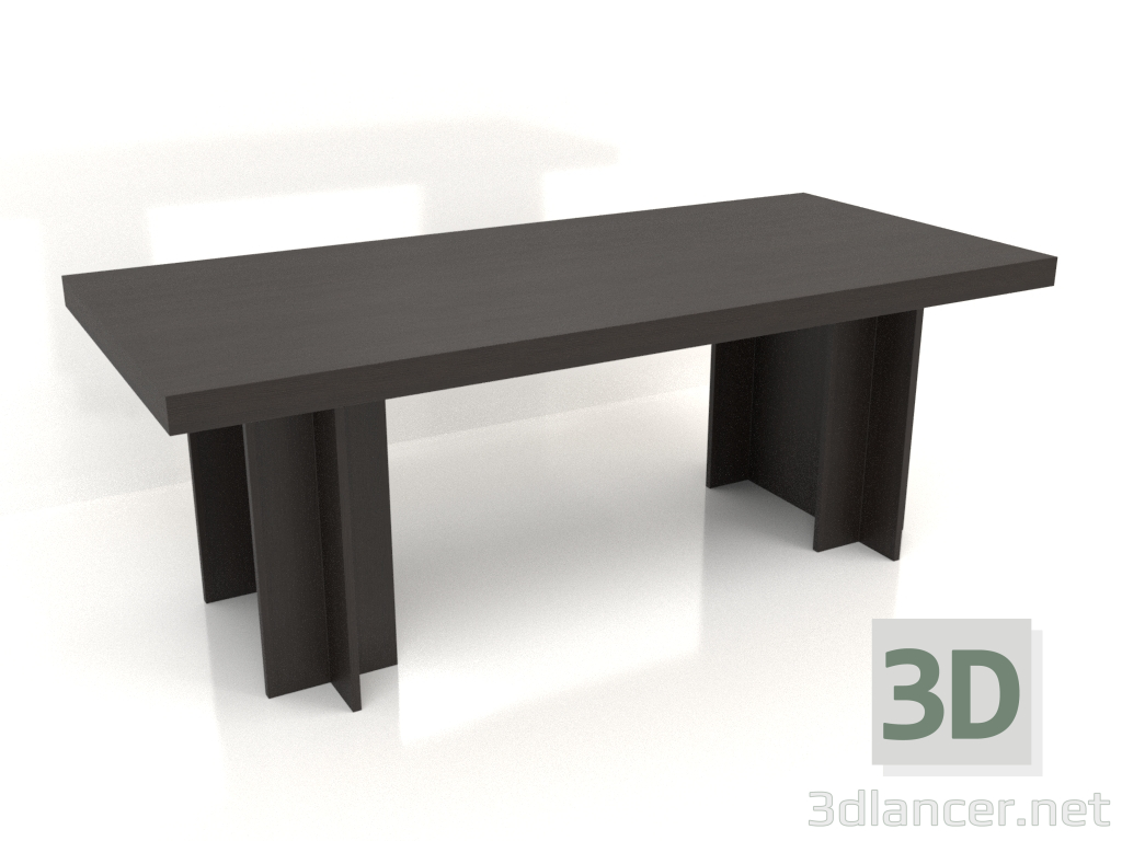 3D modeli Yemek masası DT 14 (2200x1000x796, ahşap kahve koyu) - önizleme