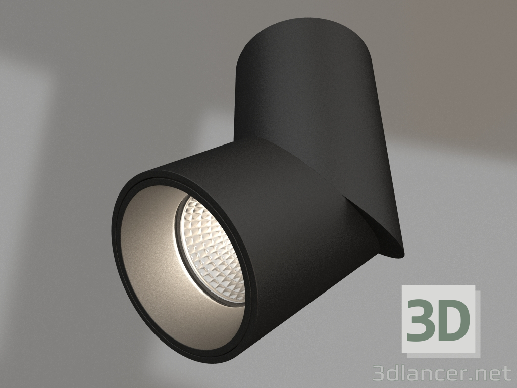 3D Modell Lampe SP-TWIST-SURFACE-R70-12W Day4000 (BK, 30 Grad) - Vorschau