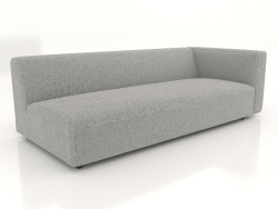 Módulo de sofá para 2 personas (XL) 223x100 con reposabrazos a la derecha