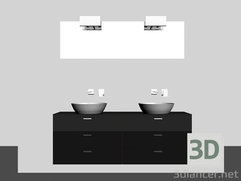 3d model Modular system for bathroom (song) (22) - preview