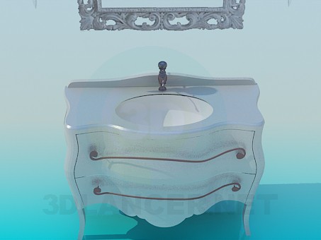 3D Modell Сlassic Waschbecken - Vorschau
