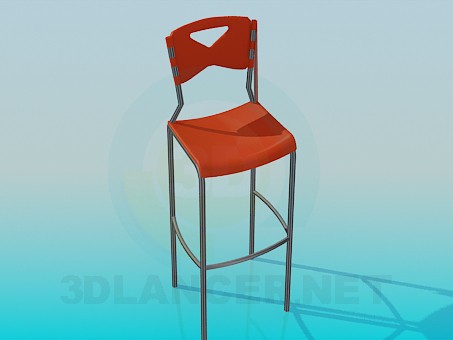 3d модель Високий стілець – превью