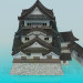 3D modeli Çin evi - önizleme
