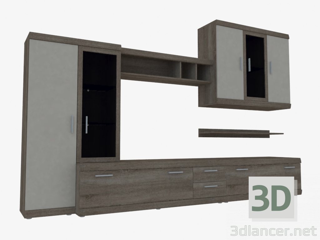 modèle 3D Mur (TYPE 100) - preview