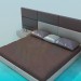 3d model Bed between tables - preview
