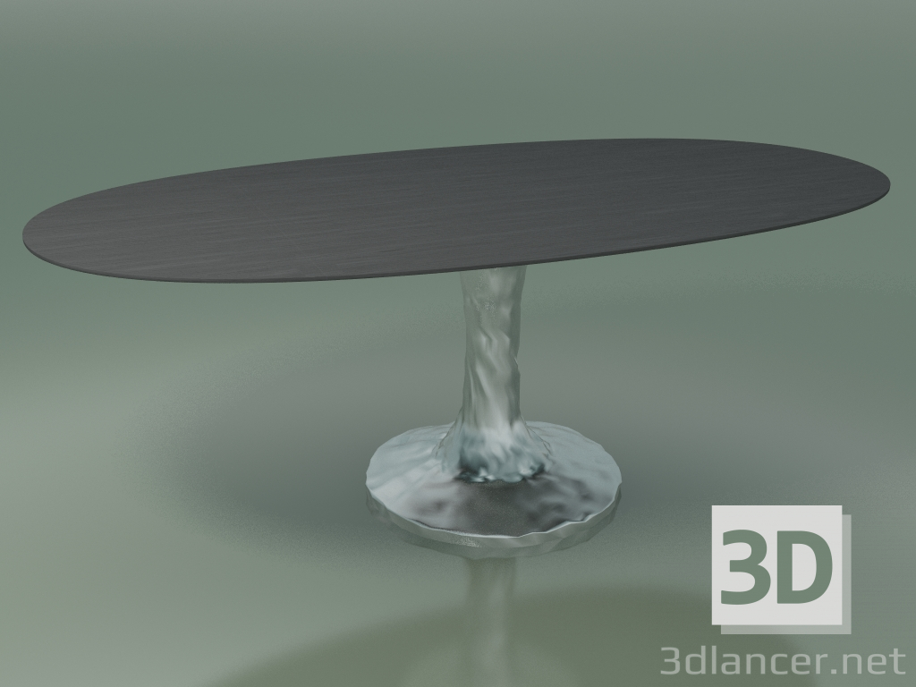 modèle 3D Table à manger ovale (138, laqué gris) - preview