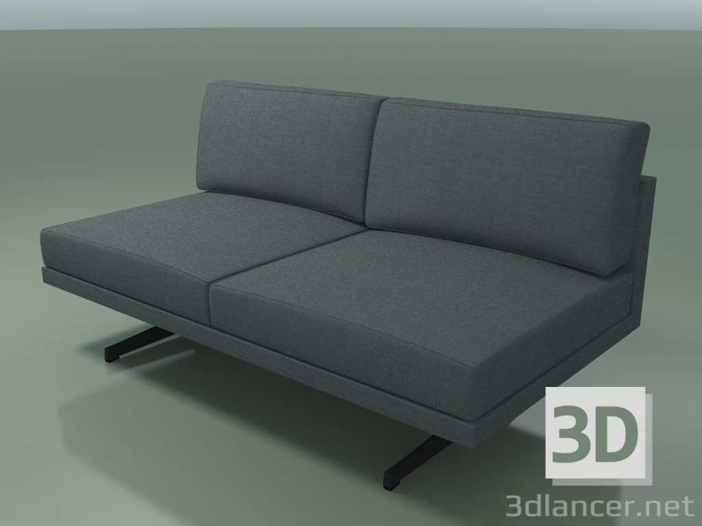3d model Central module 5232 (H-legs, solid upholstery) - preview