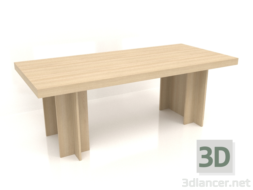 Modelo 3d Mesa de jantar DT 14 (2200x1000x796, madeira branca) - preview