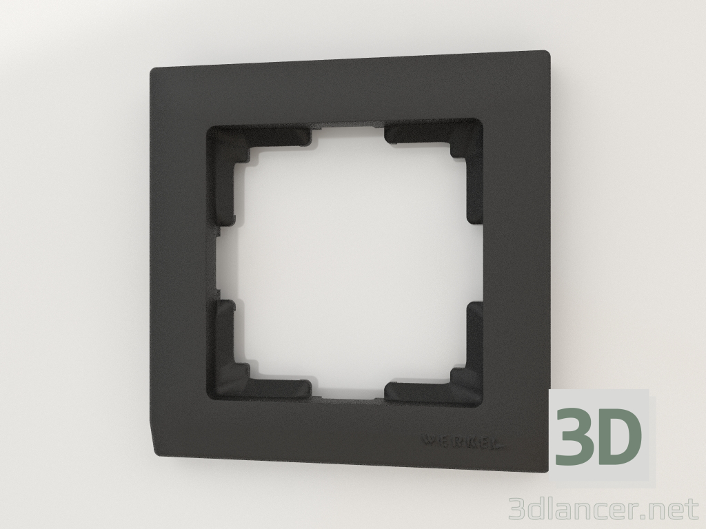 3D Modell Rahmen für 1 Pfosten Stark (schwarz) - Vorschau
