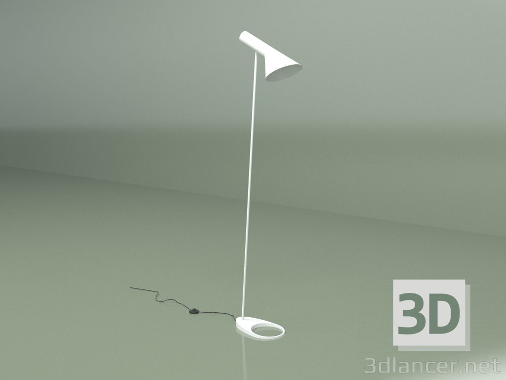 3D modeli Zemin lambası AJ 2 (beyaz) - önizleme