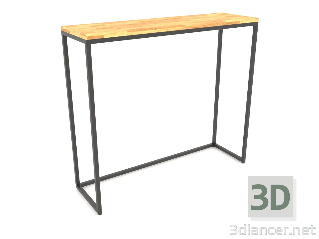 3d model Consola rectangular (PISO DE MADERA, 100x30x86) - vista previa